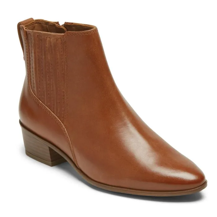 Rockport Boots and Booties Women Geovana Bootie Tan Lthr