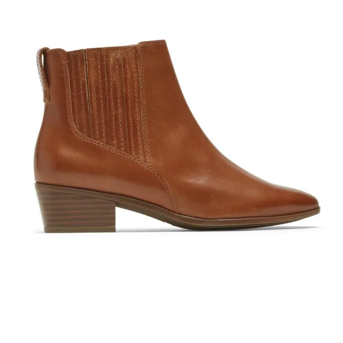 Rockport Boots and Booties Women Geovana Bootie Tan Lthr