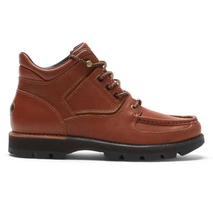 Rockport Boots Men XCS Umbwe II Waterproof Moc Front Trail Boot Mahogany Leather