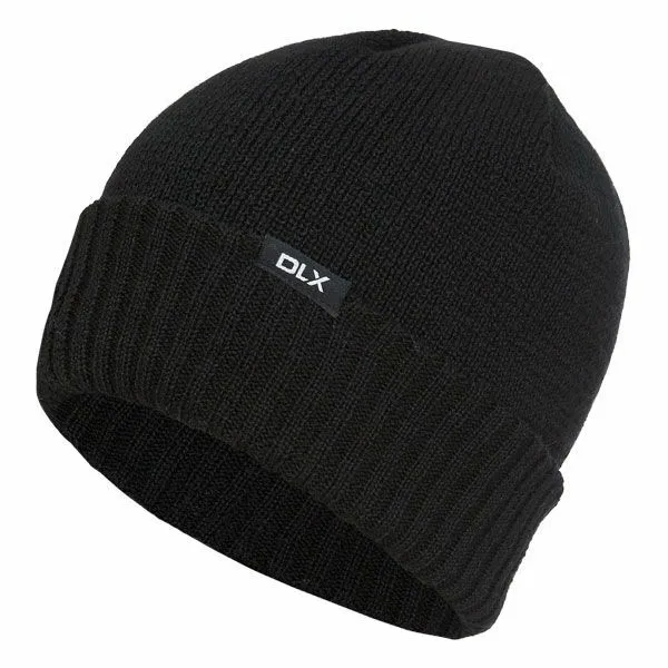 Ronan Unisex DLX Fleece Lined Beanie Hat Black MenWomen Trespass Hats
