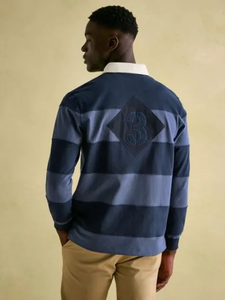Rugby Shirts Men Joules Navy Embellished Cut And Sew Rugby Shirt