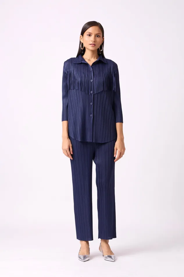 Scarlet Sage CoOrd Sets Dari Fringe Set 8211 Navy 8211 Women