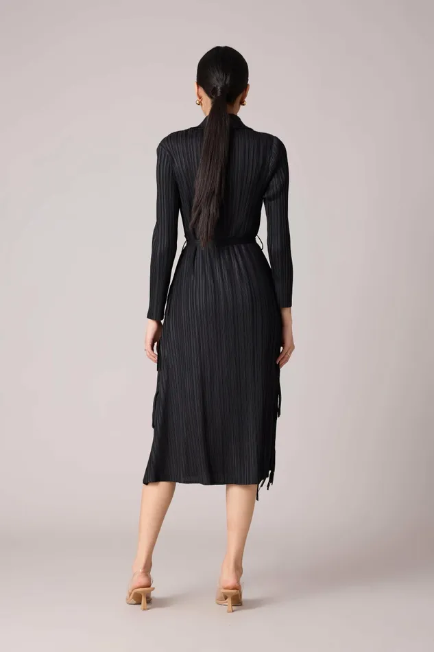 Scarlet Sage Dresses Camren Fringe Dress 8211 Black 8211 Women