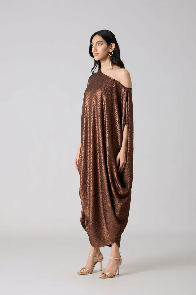 Scarlet Sage Dresses Ophelia Dress 8211 Chevron Copper 8211 Women
