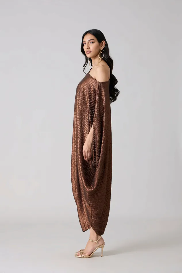 Scarlet Sage Dresses Ophelia Dress 8211 Chevron Copper 8211 Women