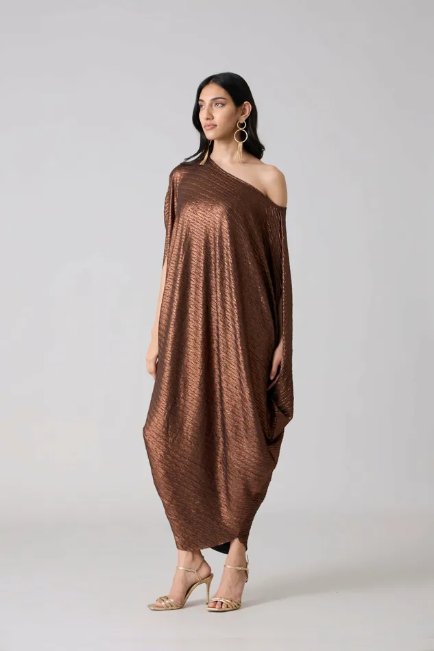Scarlet Sage Dresses Ophelia Dress 8211 Chevron Copper 8211 Women