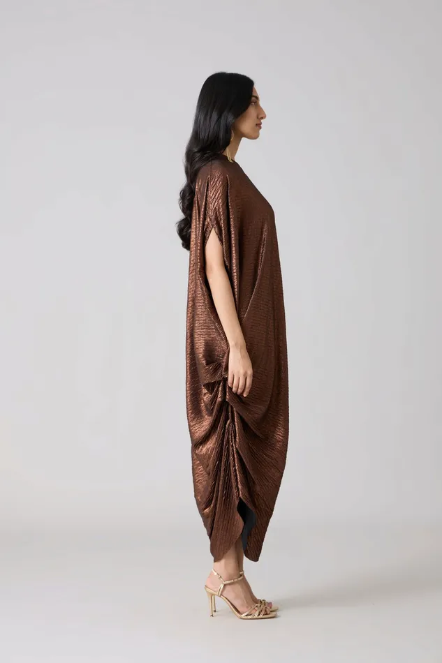 Scarlet Sage Dresses Ophelia Dress 8211 Chevron Copper 8211 Women