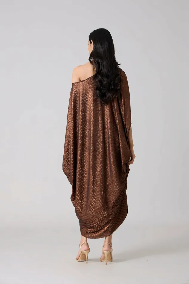 Scarlet Sage Dresses Ophelia Dress 8211 Chevron Copper 8211 Women