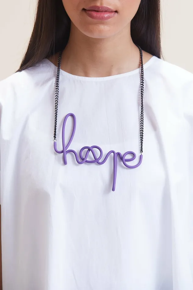 Scarlet Sage Samuel Coraux Hope Necklace Short 8211 Purple 8211 Women