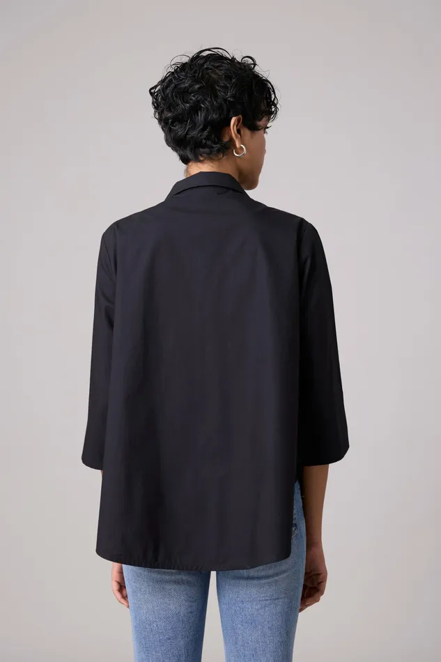 Scarlet Sage Tops Agness Applique Shirt 8211 Black 8211 Women