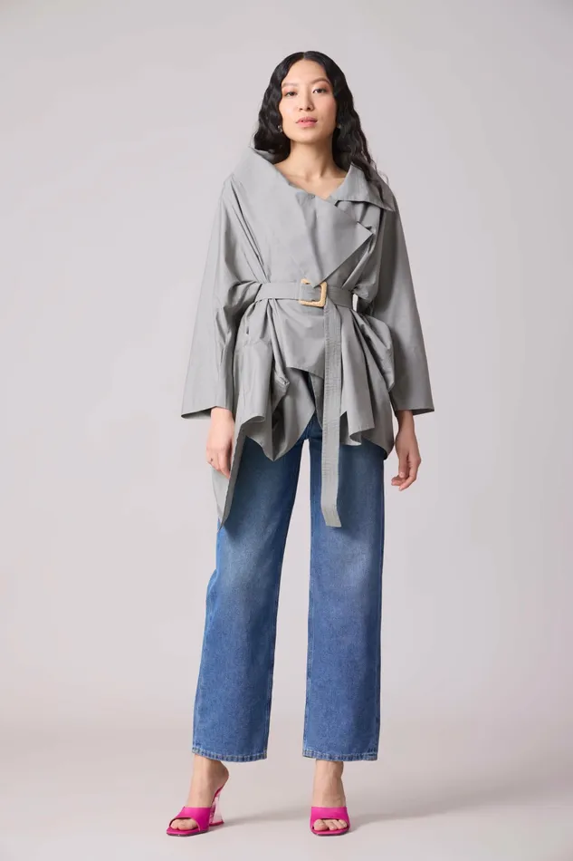 Scarlet Sage Tops Ayaka Shirt 8211 Storm Grey 8211 Women