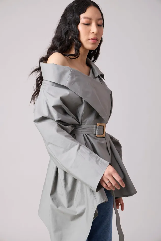 Scarlet Sage Tops Ayaka Shirt 8211 Storm Grey 8211 Women