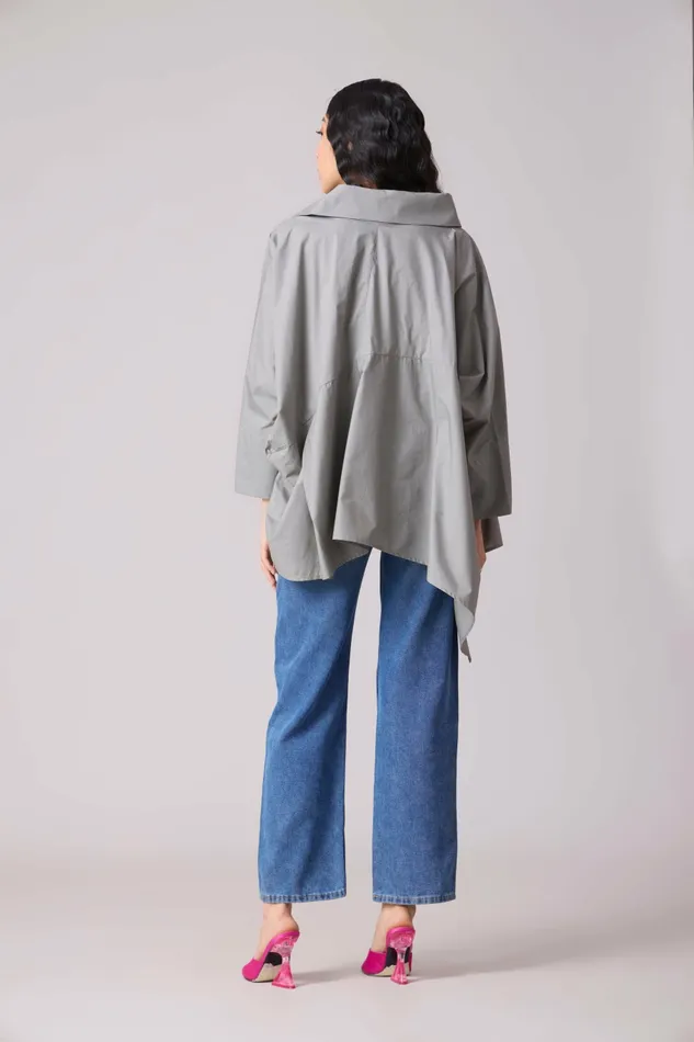 Scarlet Sage Tops Ayaka Shirt 8211 Storm Grey 8211 Women