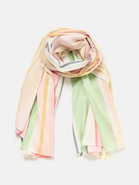 Scarves Women Joules Stripe Cotton Summer Scarf