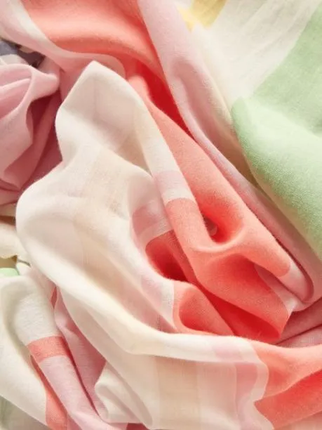 Scarves Women Joules Stripe Cotton Summer Scarf