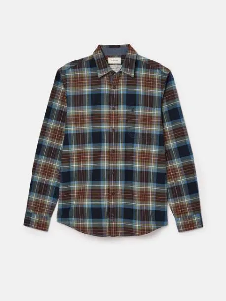 Shirts Men Joules Blue Soft Brushed Cotton Check Shirt
