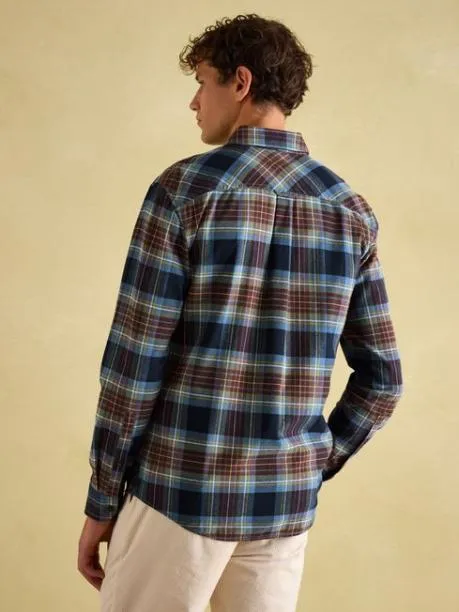 Shirts Men Joules Blue Soft Brushed Cotton Check Shirt