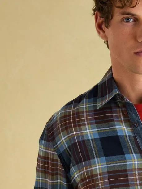 Shirts Men Joules Blue Soft Brushed Cotton Check Shirt