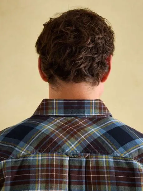 Shirts Men Joules Blue Soft Brushed Cotton Check Shirt