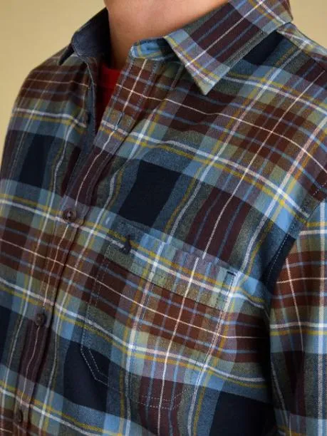 Shirts Men Joules Blue Soft Brushed Cotton Check Shirt