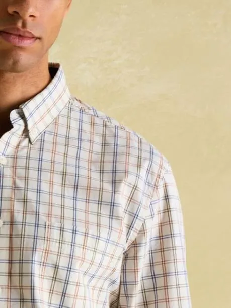 Shirts Men Joules Cream Cotton Poplin Shirt
