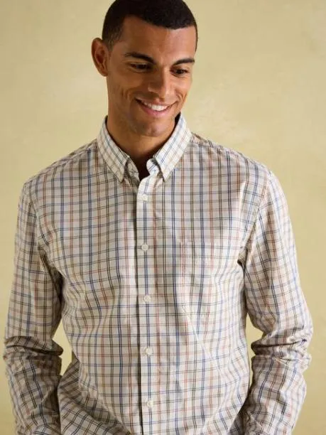 Shirts Men Joules Cream Cotton Poplin Shirt