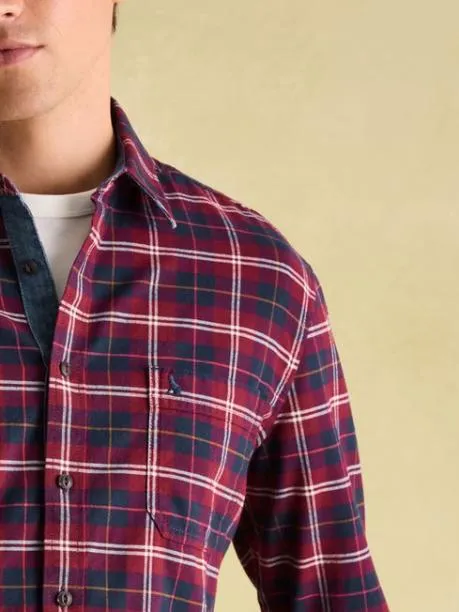 Shirts Men Joules Red Soft Brushed Cotton Check Shirt