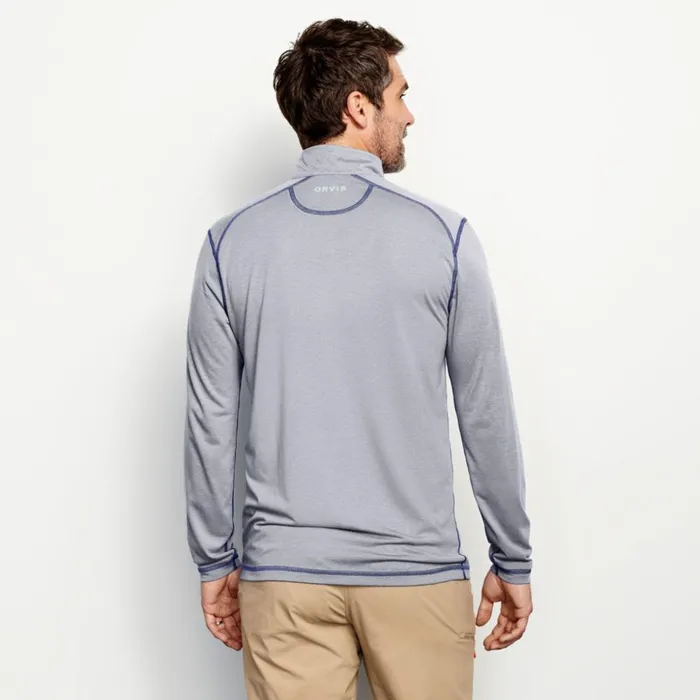 Shirts Men Orvis Drirelease QuarterZip Light Gray