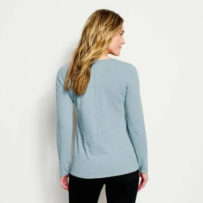 Shirts Women Orvis Canyon VNeck LongSleeved Tee Tidewater