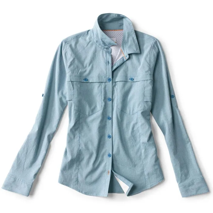 Shirts Women Orvis Womens LongSleeved Open Air Caster Lake Blue