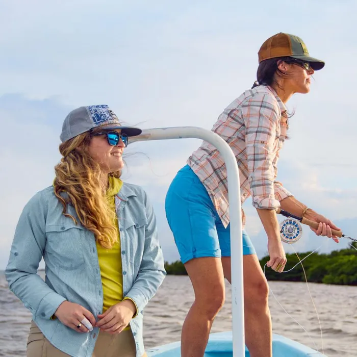 Shirts Women Orvis Womens LongSleeved Open Air Caster Lake Blue