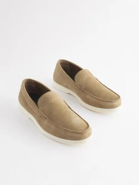 Shoes Men Joules Tan Suede Apron Loafers