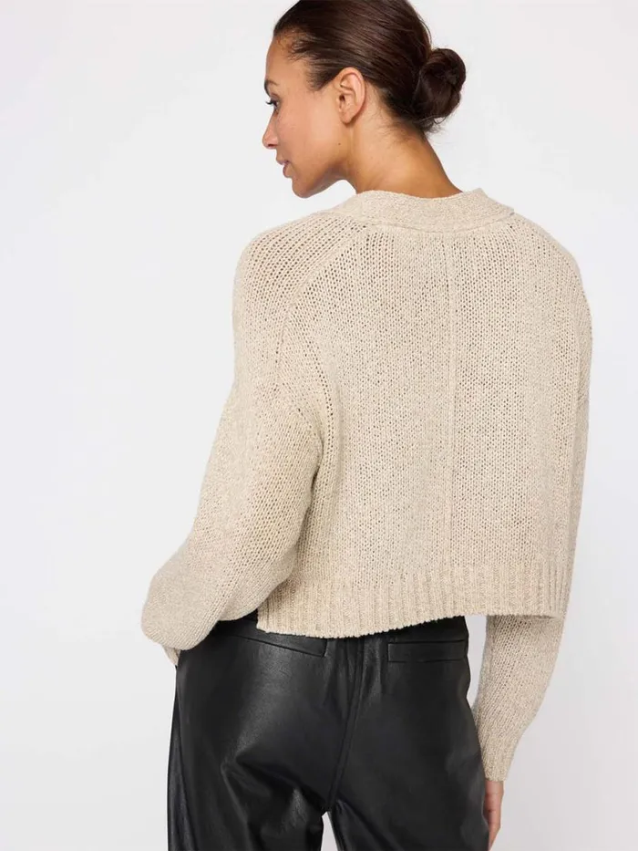 Shop Brochu Walker Cardigans The Cropped Cardigan Ecru Multi