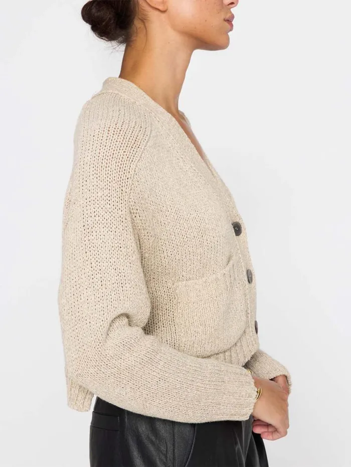 Shop Brochu Walker Cardigans The Cropped Cardigan Ecru Multi