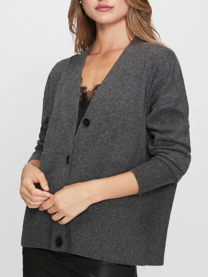 Shop Brochu Walker Cardigans The Lace Looker Cardigan Dark Charcoal With Black Underlayer