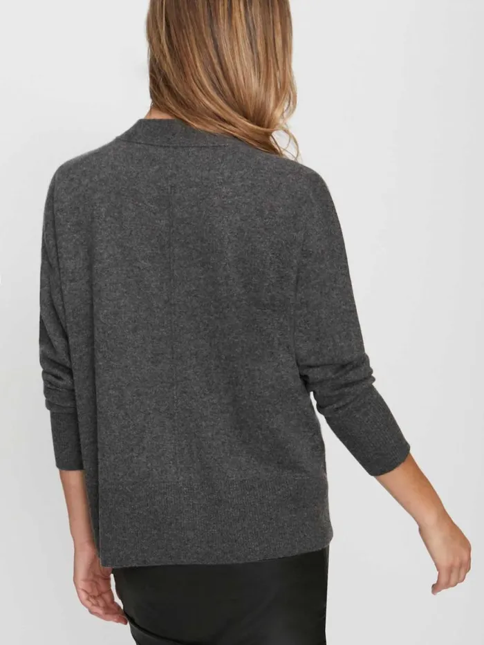 Shop Brochu Walker Cardigans The Lace Looker Cardigan Dark Charcoal With Black Underlayer