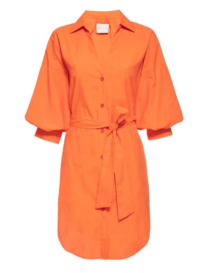 Shop Brochu Walker Dresses The Kate Belted Dress Tangerine