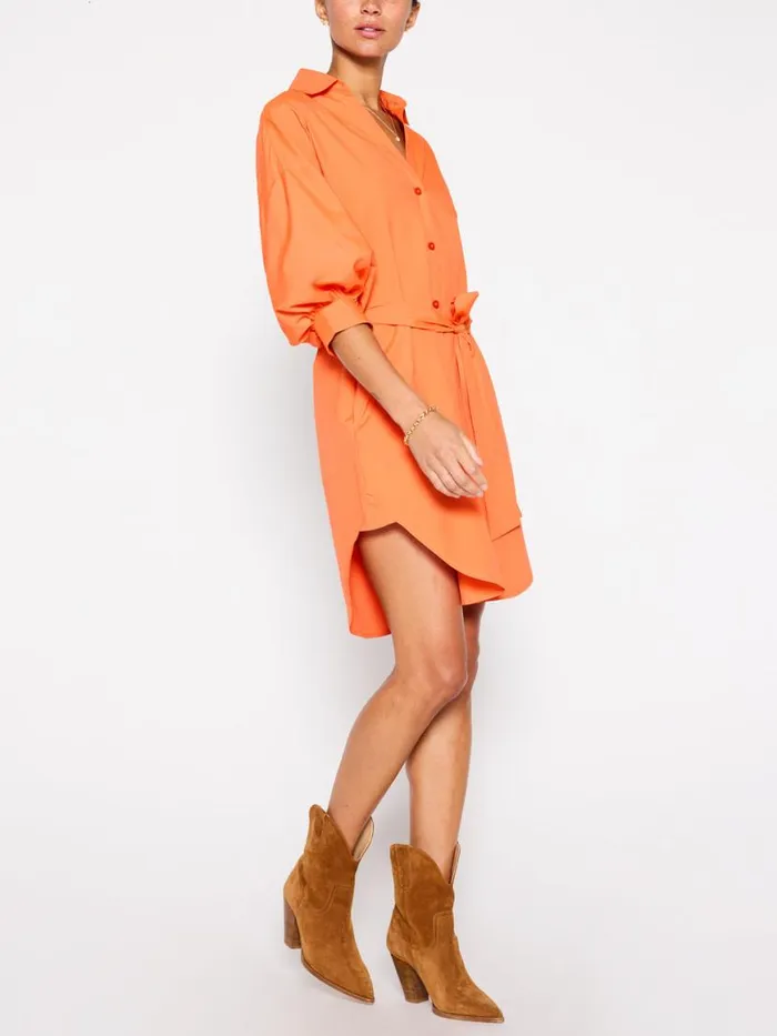 Shop Brochu Walker Dresses The Kate Belted Dress Tangerine