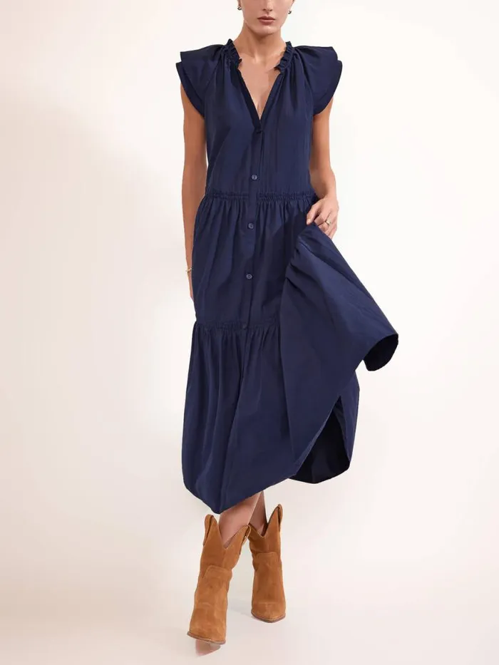 Shop Brochu Walker Dresses The Santorini Dress Navy