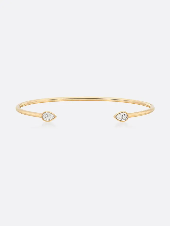 Shop Brochu Walker Fine Jewelry Romance Pear Diamond Droplet Bracelet Yellow Gold With Diamonds