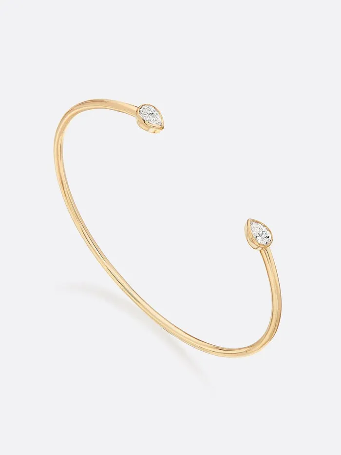Shop Brochu Walker Fine Jewelry Romance Pear Diamond Droplet Bracelet Yellow Gold With Diamonds