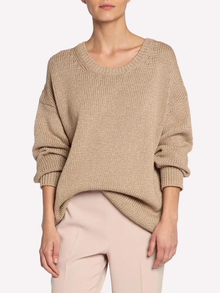 Shop Brochu Walker Sweaters The Lars Crew Camel