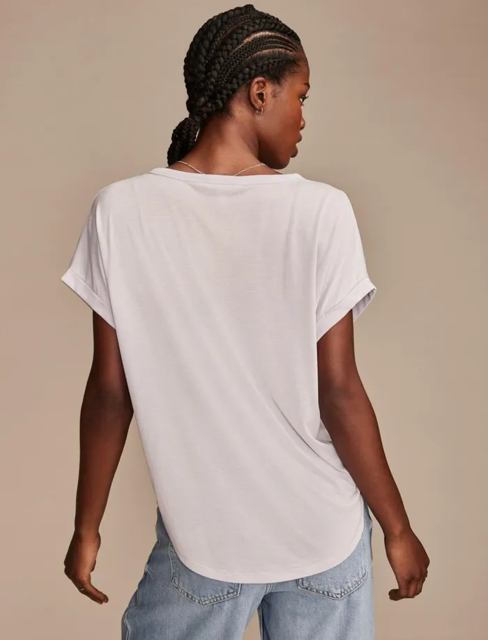 Short Sleeve Sandwash Dolman Tee Thistle Women Lucky Brand Knit Tops