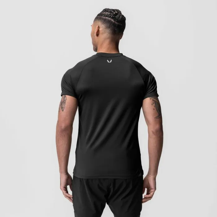 Short Sleeves Men ASRV AeroSilver Fitted Tee Black 034otwr034