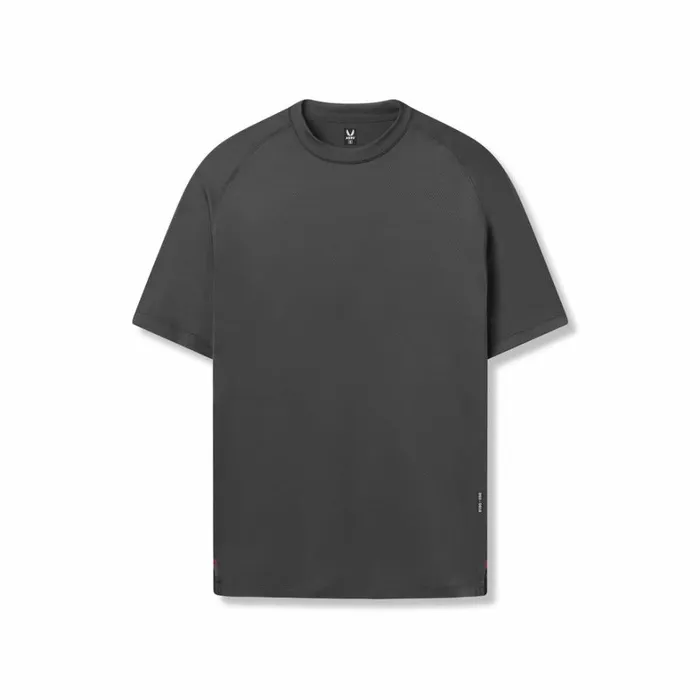 Short Sleeves Men ASRV AeroSilver Fitted Tee Space Grey