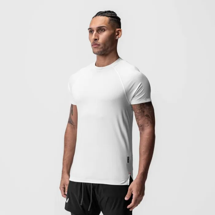 Short Sleeves Men ASRV AeroSilver Fitted Tee White