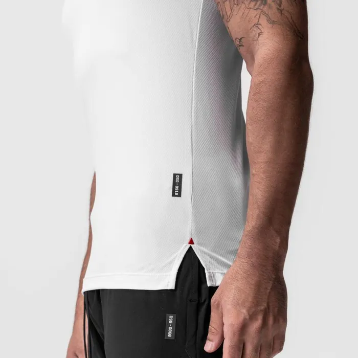 Short Sleeves Men ASRV AeroSilver Fitted Tee White