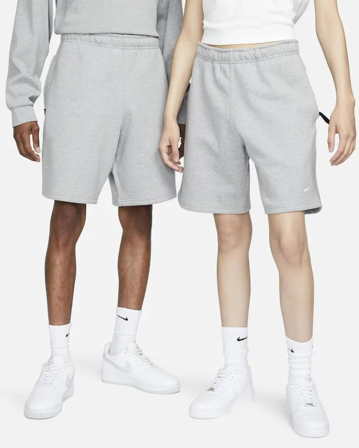 Shorts MenWomen Nike Solo Swoosh Dark Grey Heatherwhite