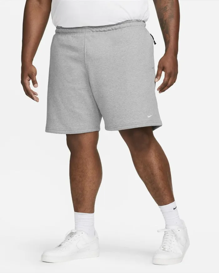 Shorts MenWomen Nike Solo Swoosh Dark Grey Heatherwhite