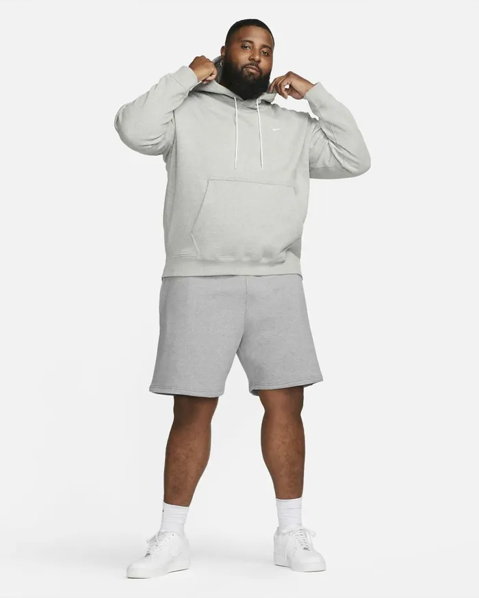 Shorts MenWomen Nike Solo Swoosh Dark Grey Heatherwhite